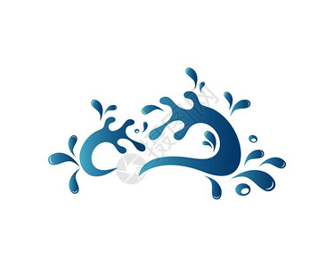漩涡背景水喷洒标志图插设计模板插画