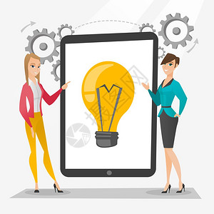 思考问题的女人插画_思考问题的女人卡通_思考问题的女人插图_手绘_板