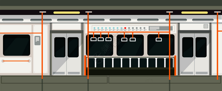 地下空铁列车内观载图片