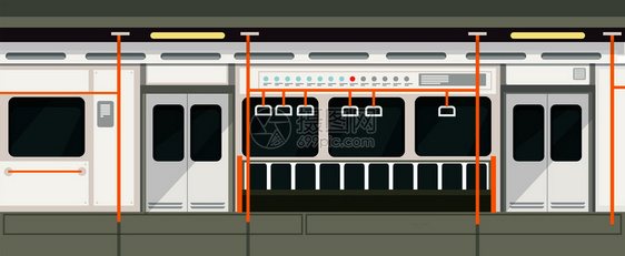 地下空铁列车内观载图片
