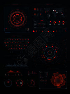 具有数据图表的矢量技术屏幕带有数据图表的矢量技术屏幕与数字据接口的示例数字远度半径虚拟接口图片