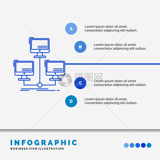 用于网站和演示文稿的数据库分布式连接网络计算机信息模板图片