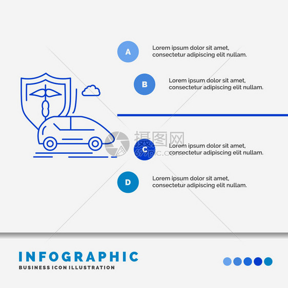 汽车保护网站和演示文稿的图模板图图片