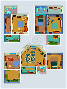 公寓布局图画厨房浴室和客厅的顶层矢量图片室内公寓房屋插图计划厨房浴室和客厅的顶层矢量图片图片