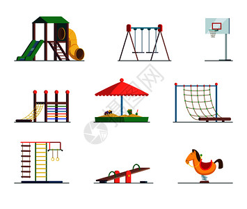 运动场大灯插画