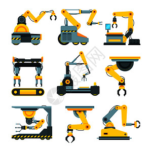 机械工业的器人手械工业的设备插图插画