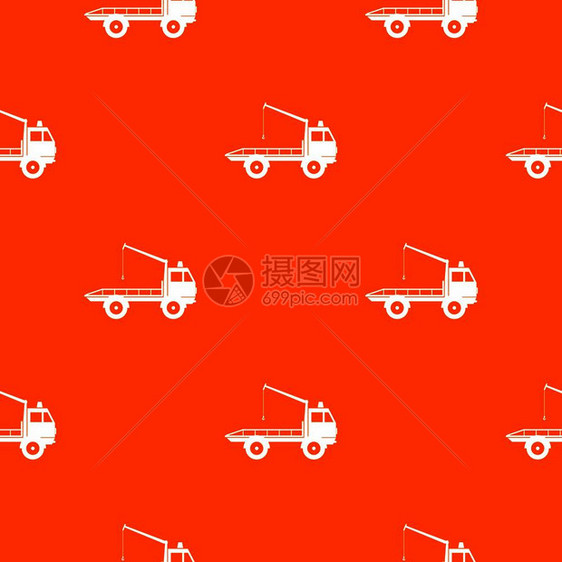 橙色无缝汽车拖无缝矢量几何图示图片