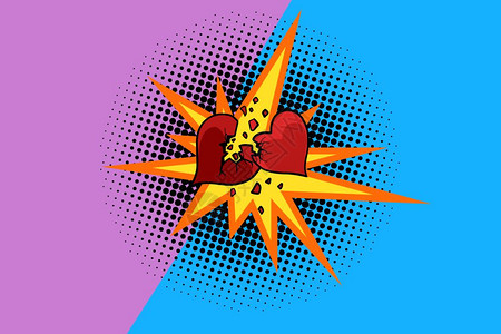 膝关节疼痛两个破碎的心流行艺术倒向矢量显示古老的