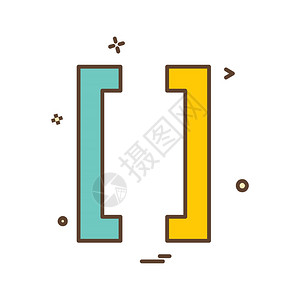 漱口水主图括号图标设计矢量插画