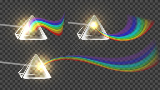 光效棱镜彩虹素材图片