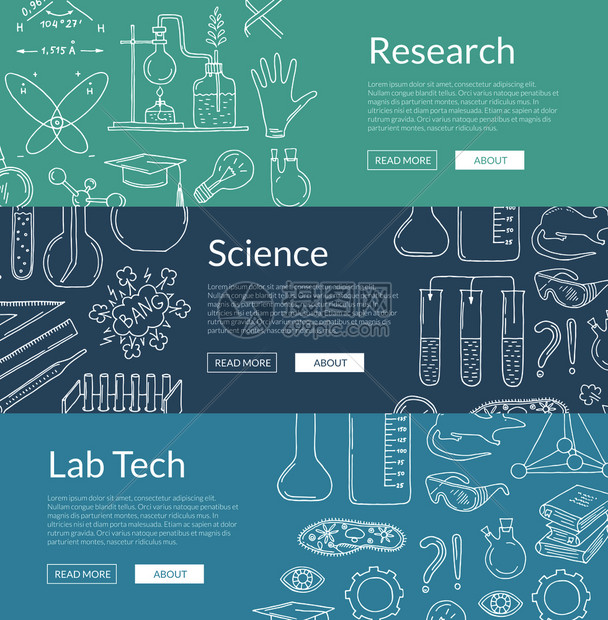 科学和化学元素矢量插画图片
