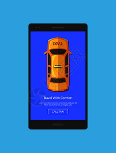智能手机应用程序在线出租车图图片