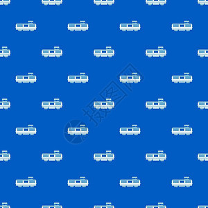 货运列车模式蓝色重现矢量几何图图片