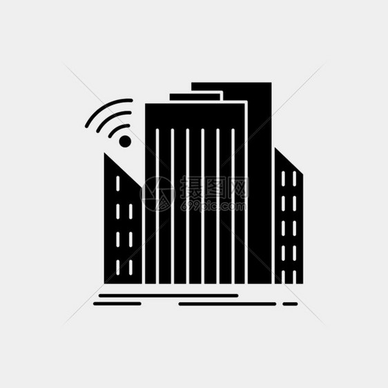 黑色大楼信号抽象模板背景矢量图图片