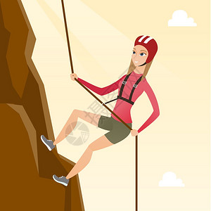 年轻攀岩者图片
