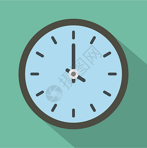 时钟图标用于Web的时钟间矢量图标的平面插时钟间标平面样式图片