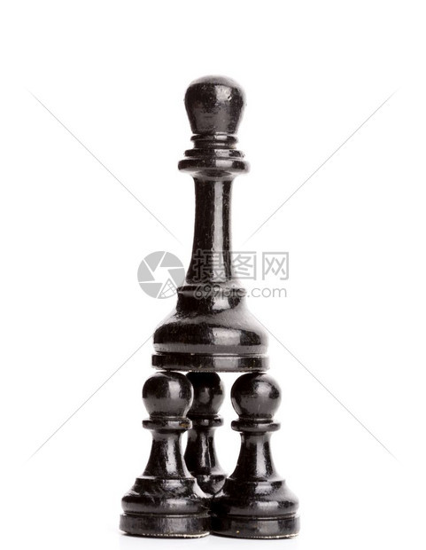 白背景上孤立的象棋数字孤立的图片