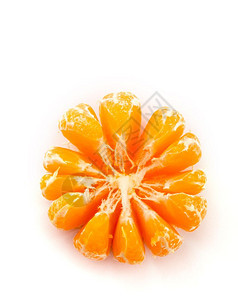 剥好一只水果橘子图片