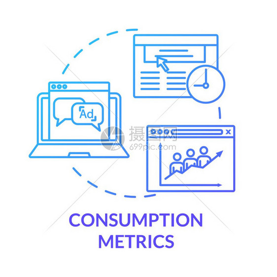 消费指标概念图营销统计分析网上交通客户满意率用细线图示病媒孤立大纲紫色图画图片