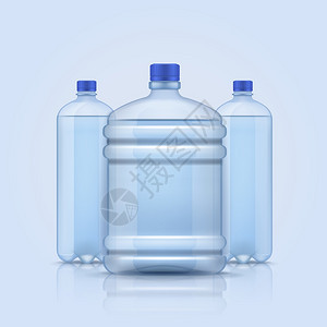 空塑料透明水桶图片