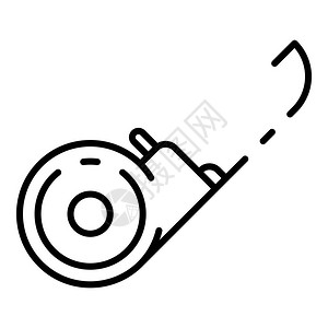 激光尺测量插画