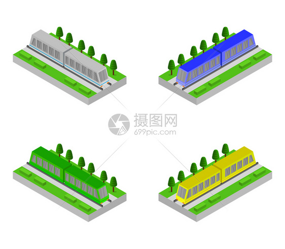 等度列车设计矢量图图片