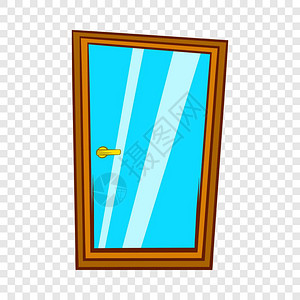 入口玻璃门插画