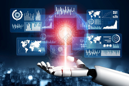 3d使未来机器人技术开发工智能和机器学习概念成为未来机器人技术开发3d为人类未来生命进行全球机器人生物科学研究图片