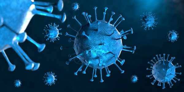 3d血液样本背景中显微镜下的冠状共存在19冠状共存在19对大流行健康造成危害冠状细胞由3d介质生成图片