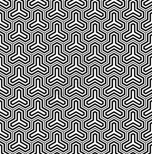 黑白夜景黑白平均线和厚的无缝模式黑白平均线和厚的无缝几何模式插画