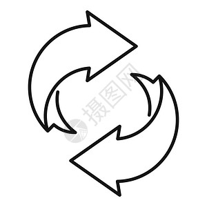 四循环可降解回收标志插画