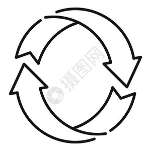 四循环可降解回收标志插画