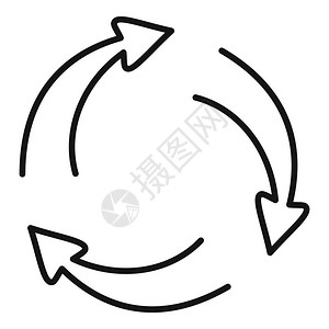 四循环可降解回收标志插画