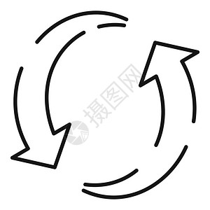 塑料回收利用塑料再循环图标塑料再循环图示插画