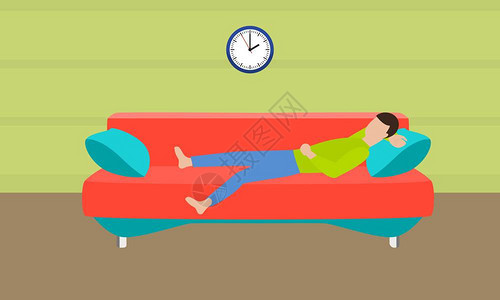 红沙发概念横幅红沙发矢量概念横幅用于网络设计红沙发概念横幅平式图片
