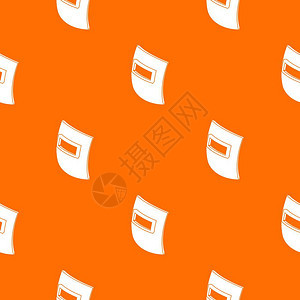 用于任何网络设计的最佳平方焊接面罩模样矢量橙图片