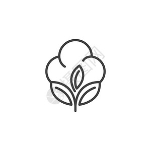 种子发芽棉花矢图标模板符号质插画