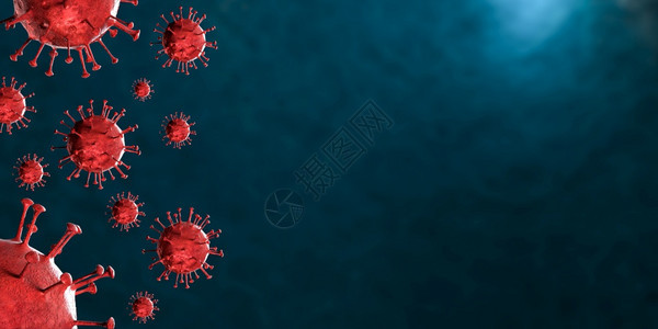 3d血液样本背景中显微镜下的冠状共存在19冠状共存在19对大流行健康造成危害冠状细胞由3d介质生成图片