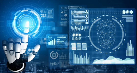 3d使未来机器人技术开发工智能和机器学习概念成为未来机器人技术开发3d为人类未来生命进行全球机器人生物科学研究图片