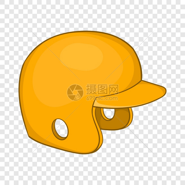 在任何网络设计背景上隔离的卡通风格棒球头盔图标图片