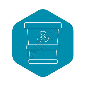 有放射废物图标的垃圾桶的概要示例有放射废物向量图标的网络垃圾桶有放射废物图标的垃圾桶图片