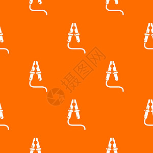橙色横越电缆设计模式矢量图图片