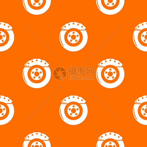 橙色制动鞋型设计模式矢量图图片