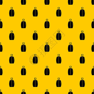 香水瓶矢量平铺黄色背景图图片