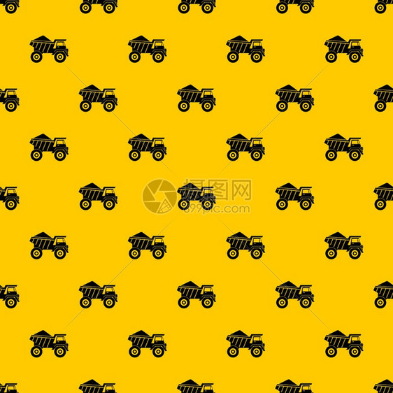 黄色设计倾卸卡车模式矢量图图片