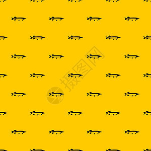 鱼类热带鱼矢量平铺黄色背景图图片