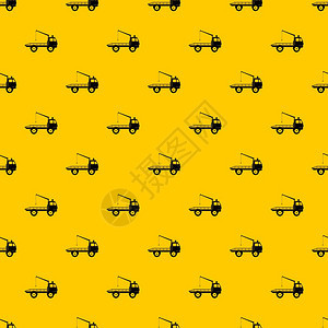 黄色拖车模式重复矢量图图片