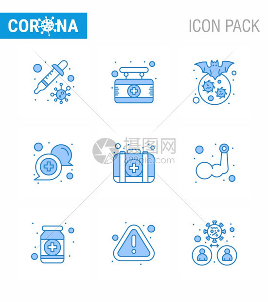 25个图标包括支持医疗蝙蝠通信疾冠状2019Nov病媒设计要素图片