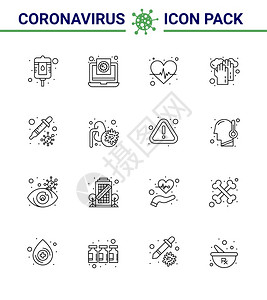 25个图标组蓝色Petri洗衣节拍医疗保健共冠2019Nov病媒设计要素图片