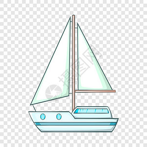 帆船图示卡通风格背景图片